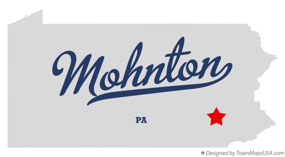 Map of Mohnton Pennsylvania PA