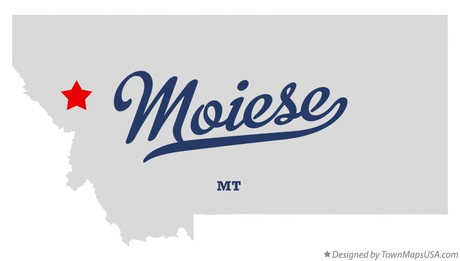 Map of Moiese Montana MT