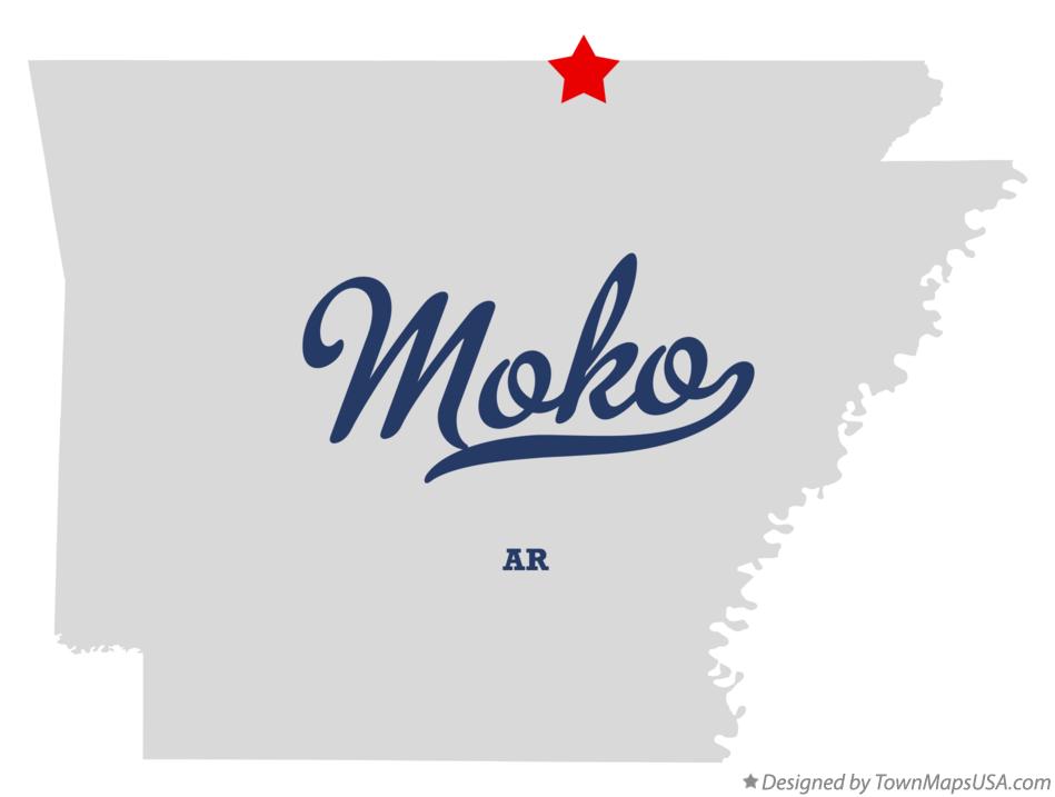 Map of Moko Arkansas AR