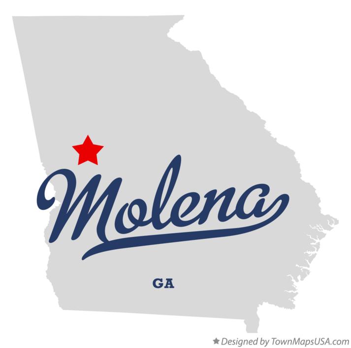 Map of Molena Georgia GA