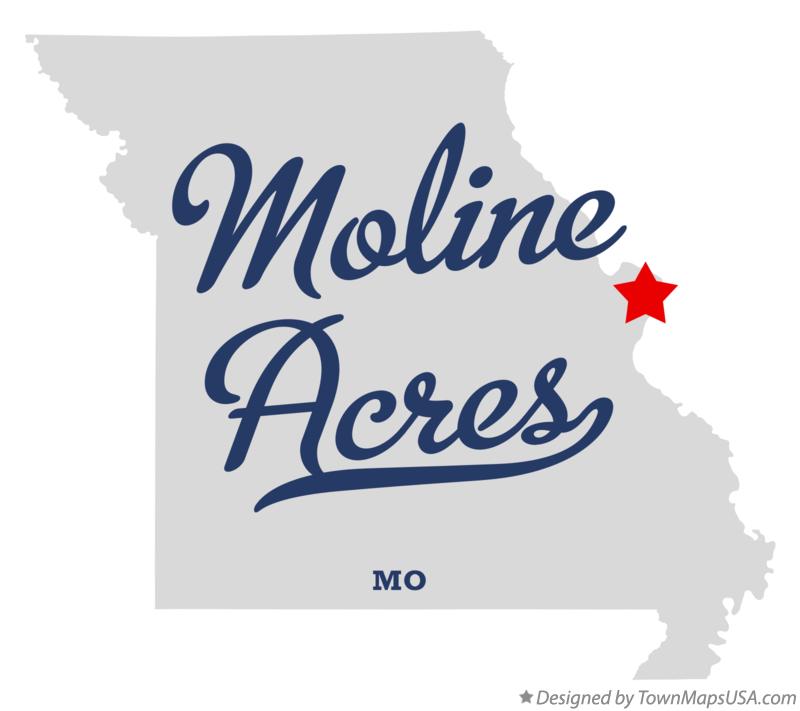Map of Moline Acres Missouri MO