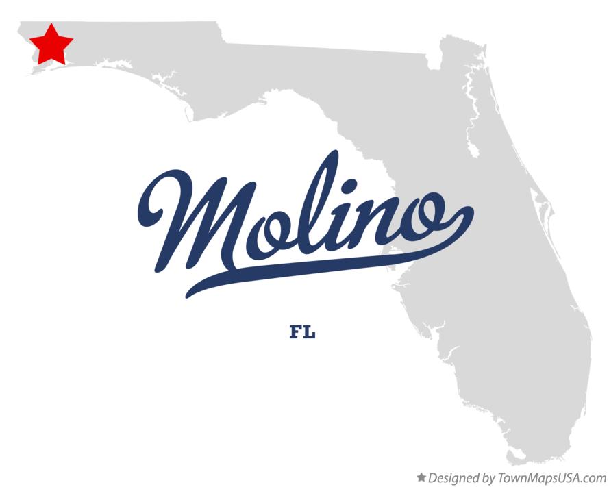 Map of Molino, FL, Florida