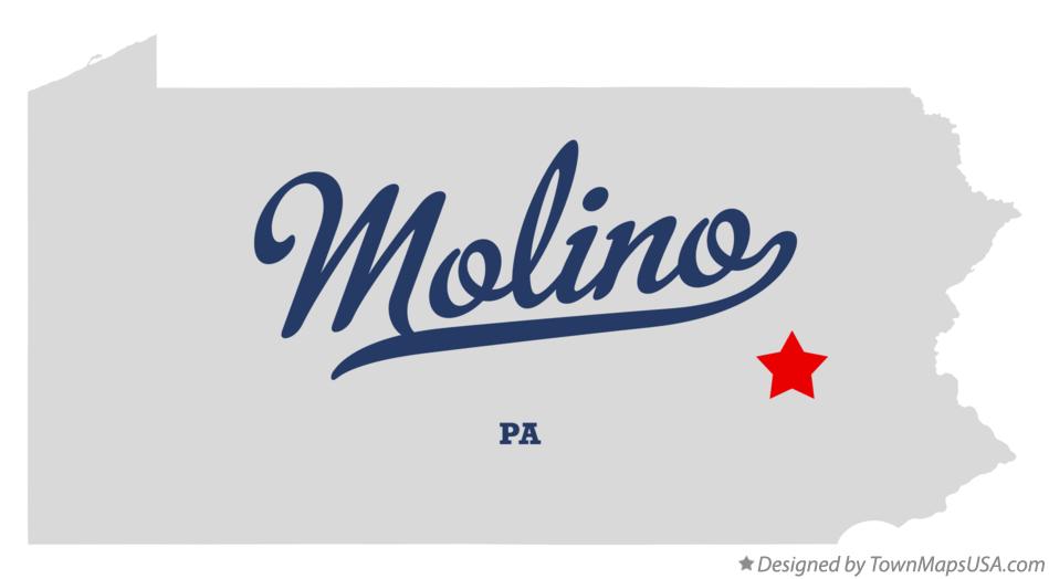 Map of Molino Pennsylvania PA