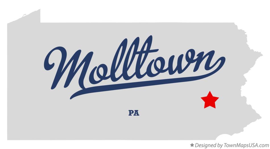 Map of Molltown Pennsylvania PA
