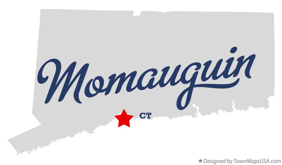 Map of Momauguin Connecticut CT