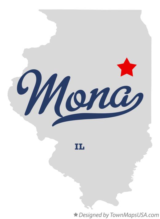 Map of Mona Illinois IL