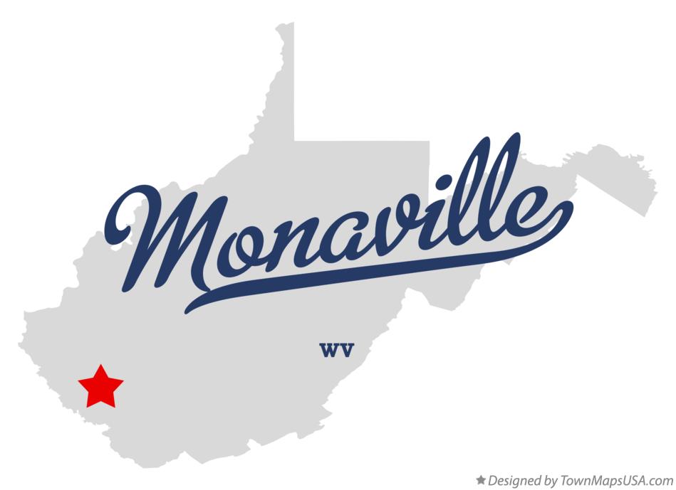 Map of Monaville West Virginia WV