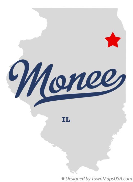 Map of Monee Illinois IL
