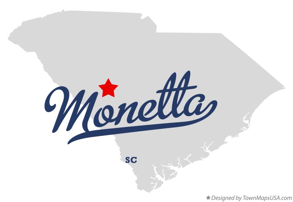 Map of Monetta South Carolina SC