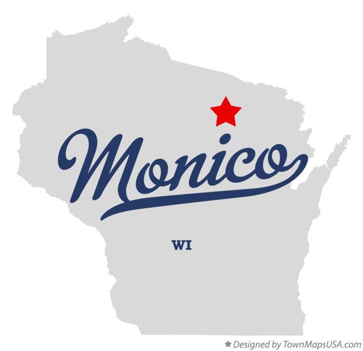 Map of Monico Wisconsin WI