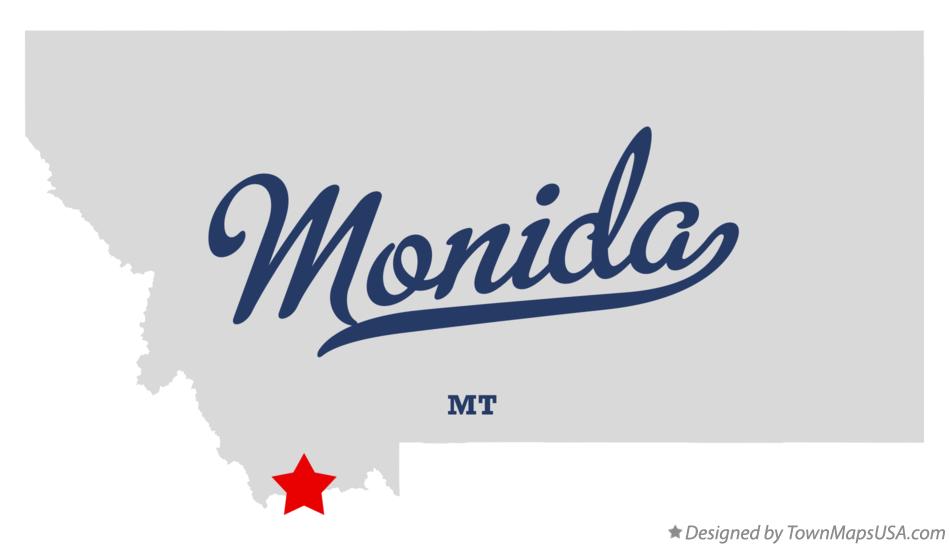 Map of Monida Montana MT