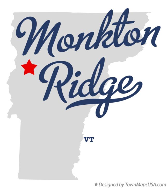Map of Monkton Ridge Vermont VT