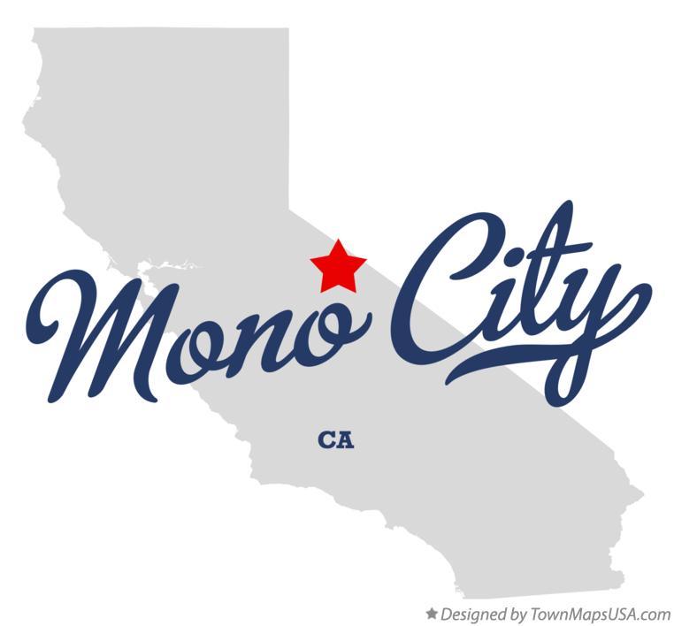Map of Mono City California CA