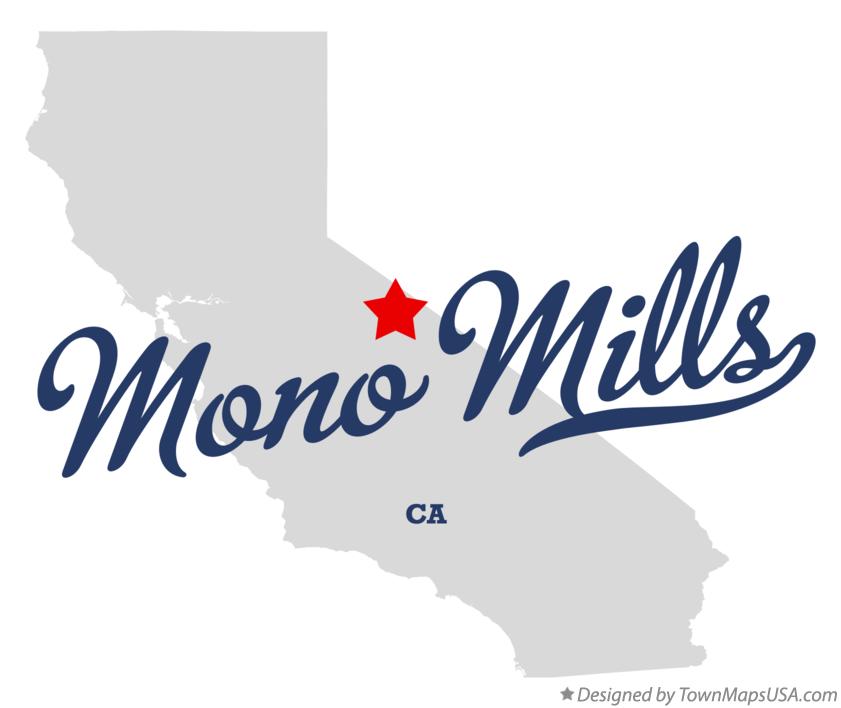 Map of Mono Mills California CA