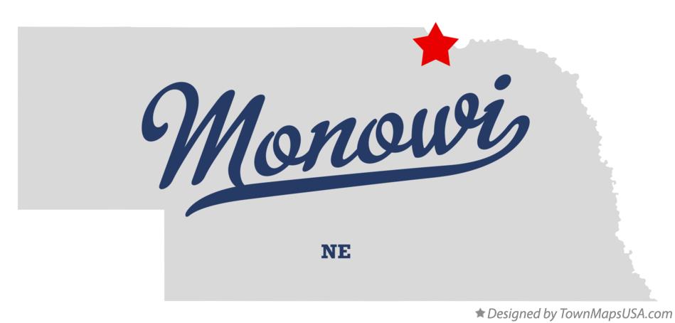 Map of Monowi Nebraska NE