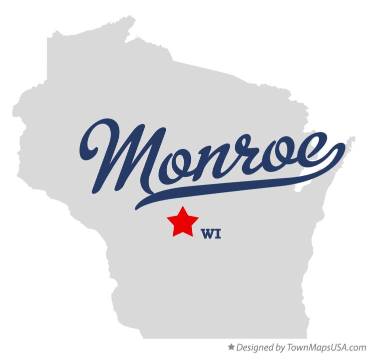 Map of Monroe Wisconsin WI
