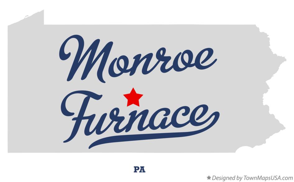 Map of Monroe Furnace Pennsylvania PA