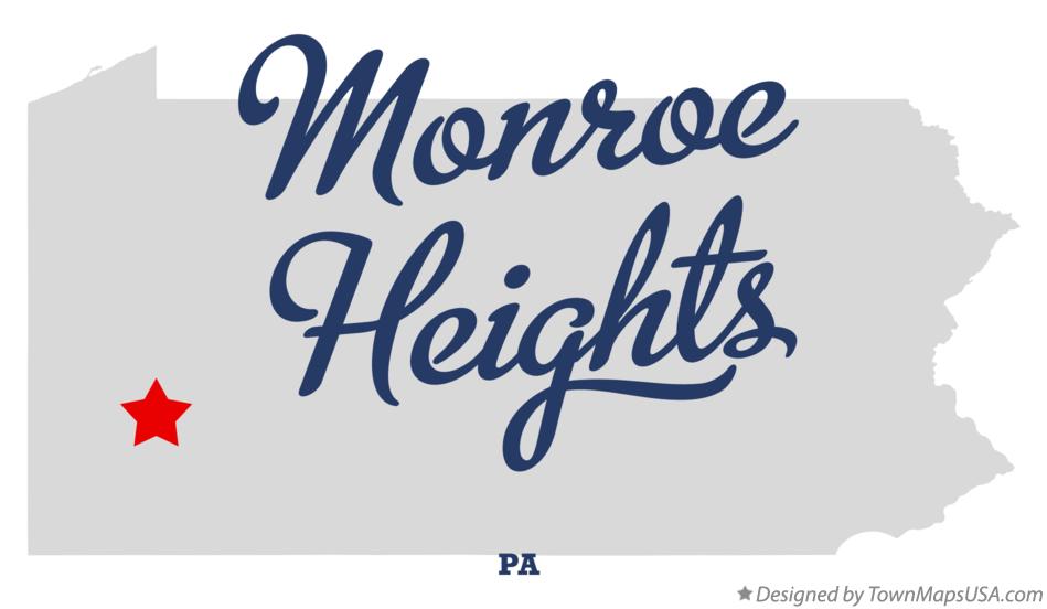 Map of Monroe Heights Pennsylvania PA
