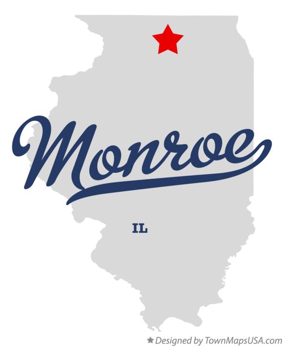 Map of Monroe Illinois IL