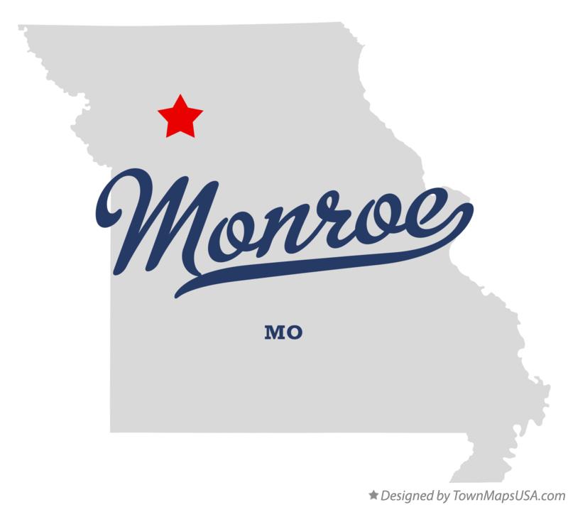 Map of Monroe Missouri MO