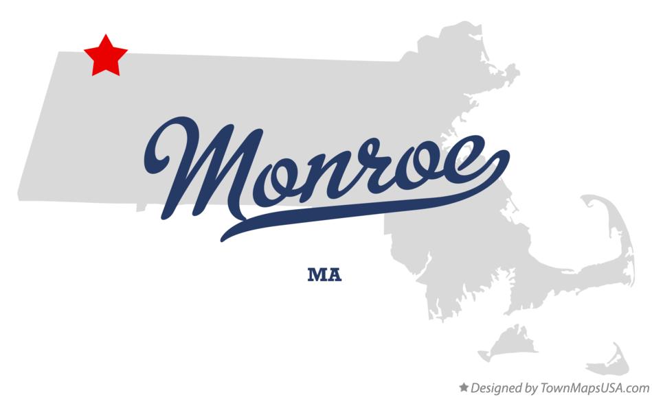 Map of Monroe Massachusetts MA