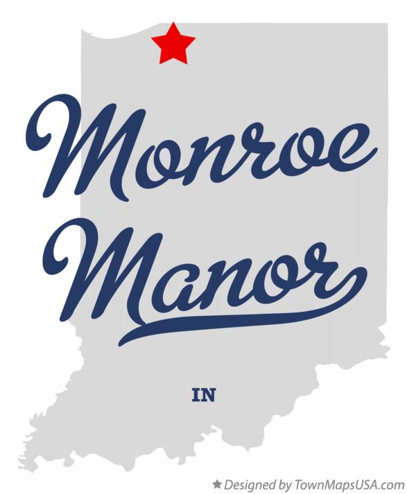 Map of Monroe Manor Indiana IN