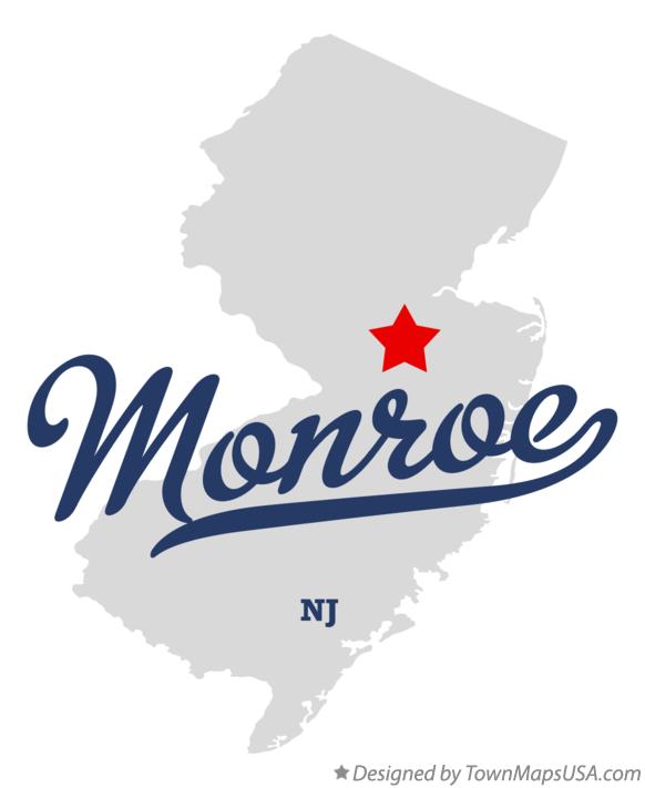 Map of Monroe New Jersey NJ