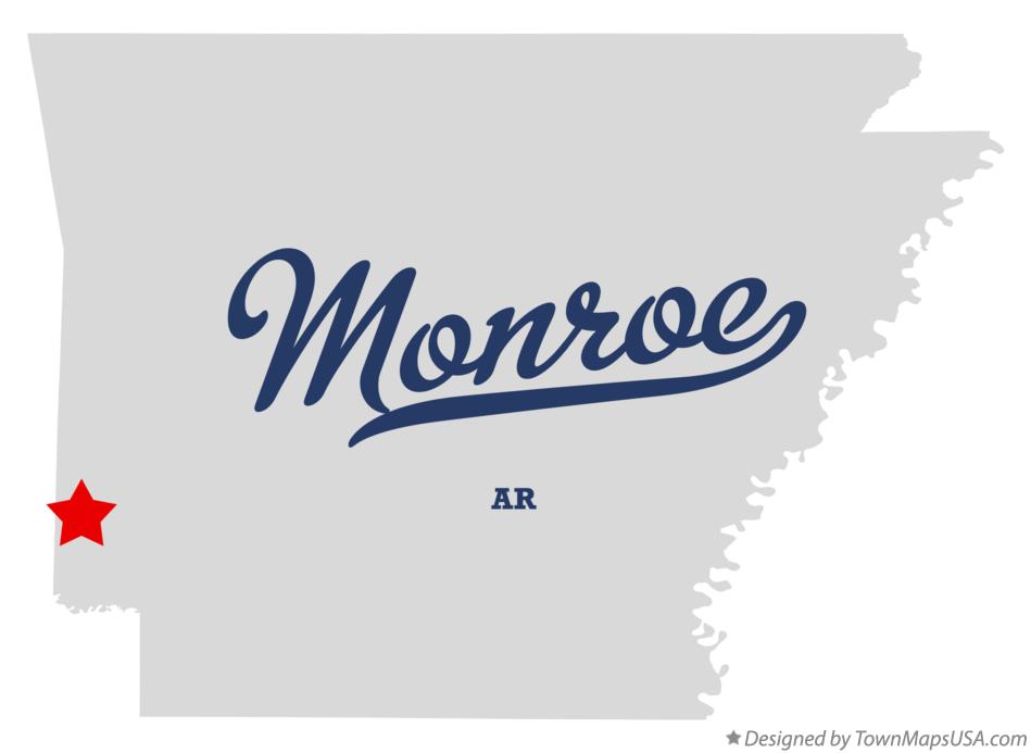 Map of Monroe Arkansas AR
