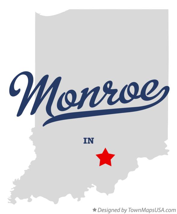 Map of Monroe Indiana IN