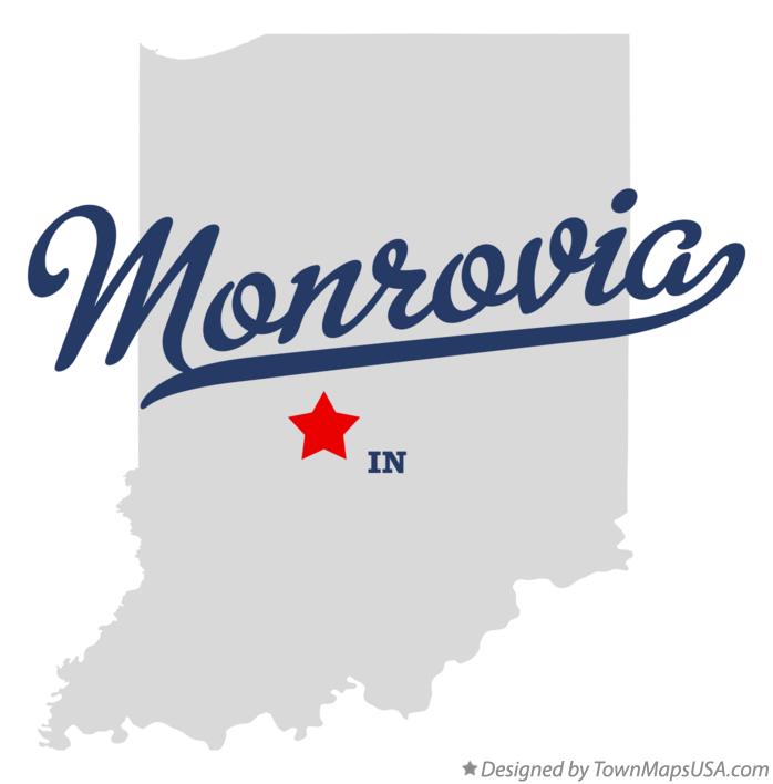 Map of Monrovia Indiana IN