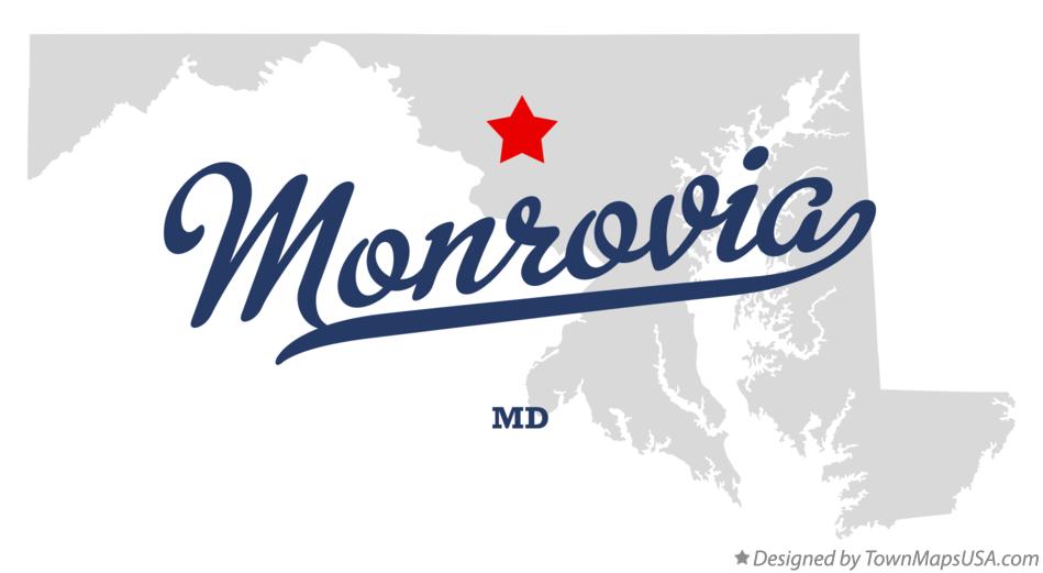 Map of Monrovia Maryland MD