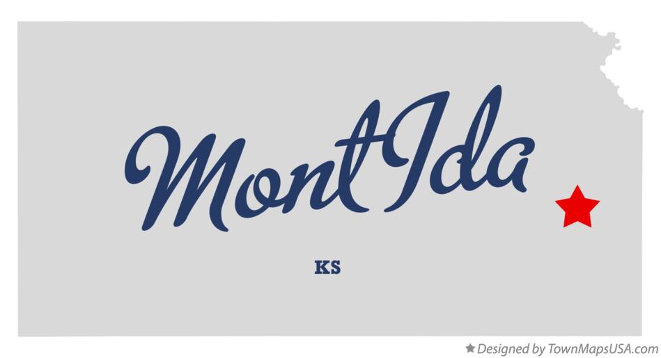 Map of Mont Ida Kansas KS