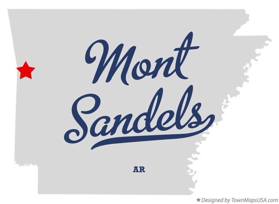 Map of Mont Sandels Arkansas AR