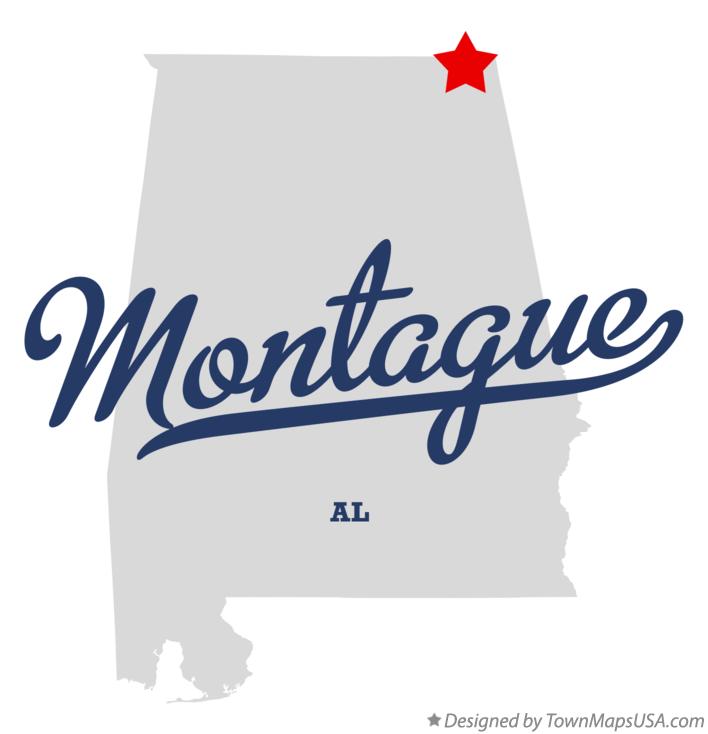 Map of Montague Alabama AL