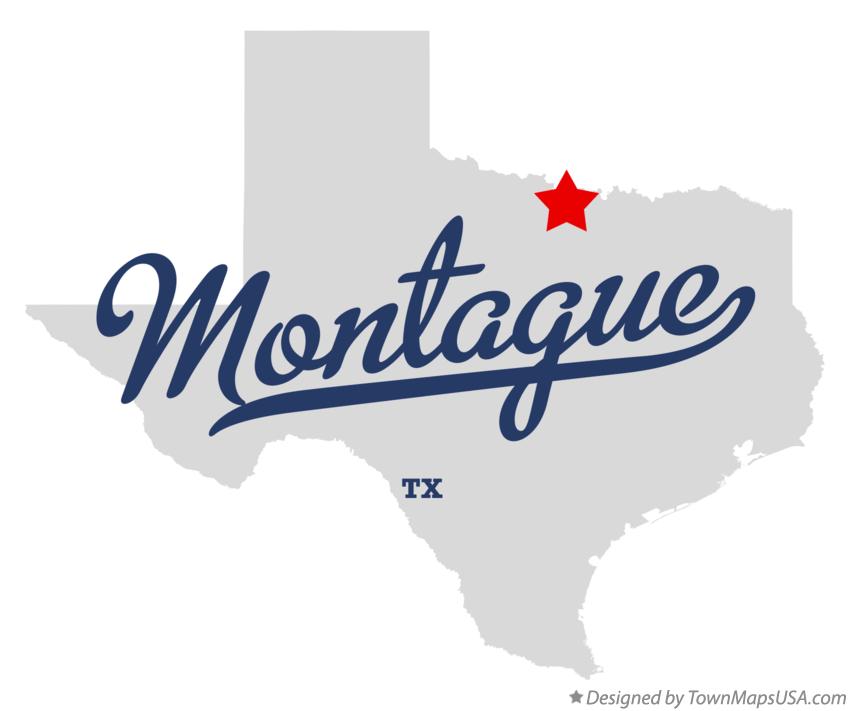 Map of Montague Texas TX
