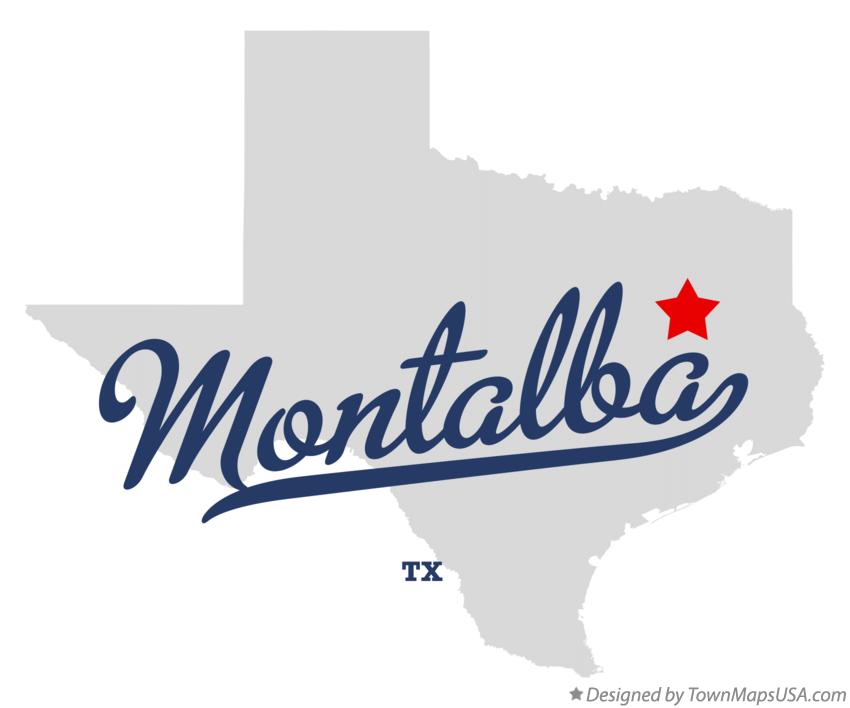 Map of Montalba Texas TX