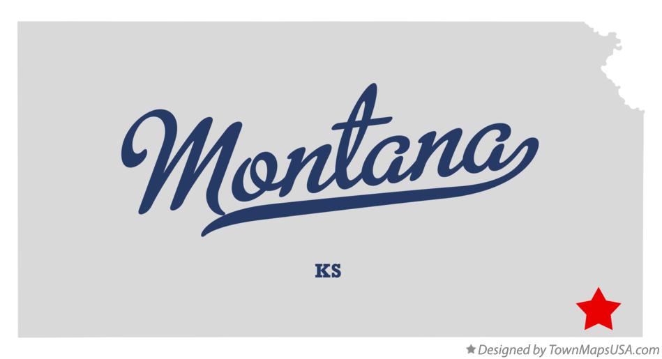 Map of Montana Kansas KS