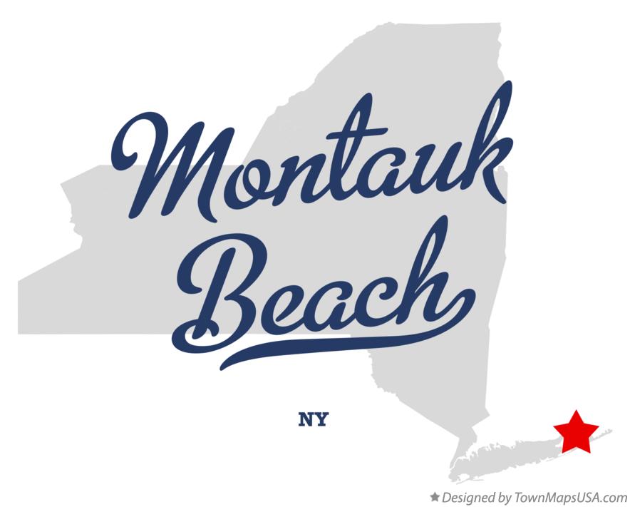 Map of Montauk Beach New York NY