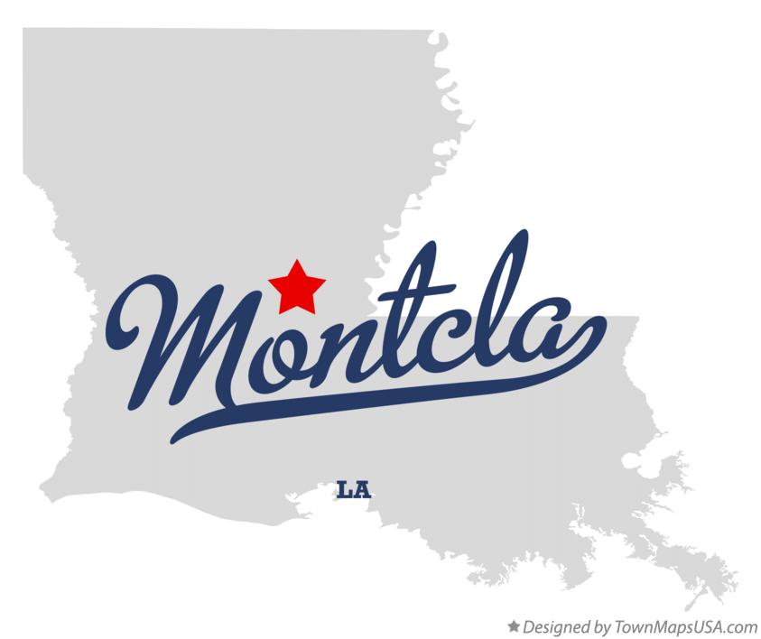 Map of Montcla Louisiana LA