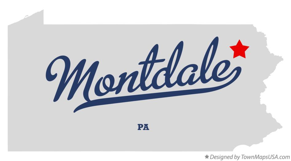 Map of Montdale Pennsylvania PA