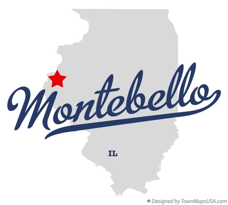Map of Montebello Illinois IL