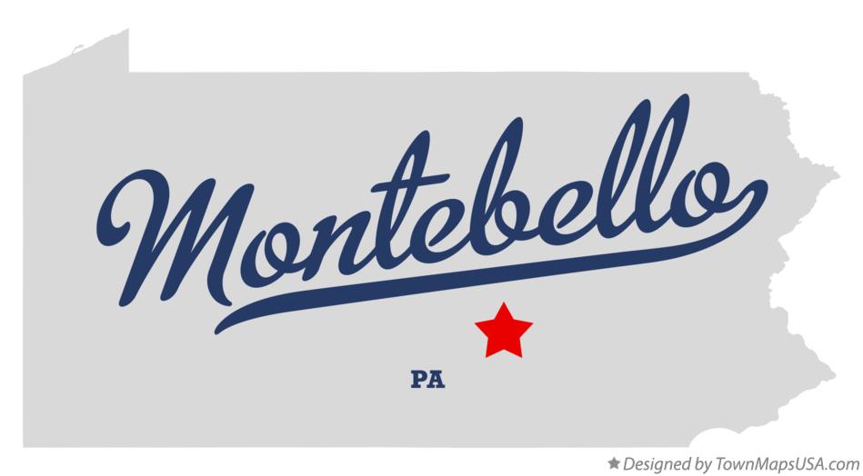 Map of Montebello Pennsylvania PA