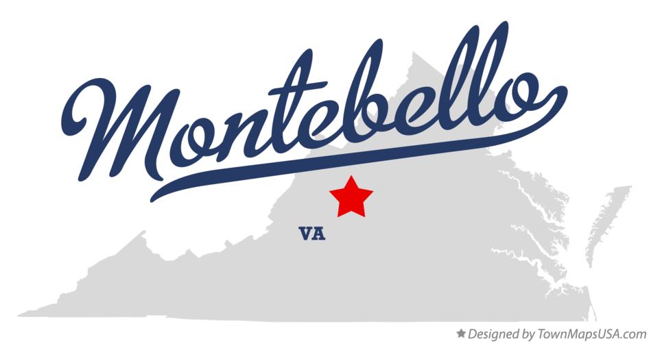 Map of Montebello Virginia VA