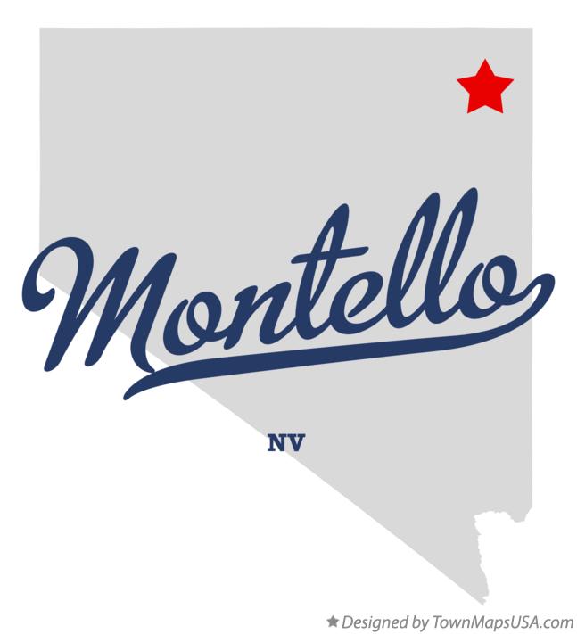 Map of Montello Nevada NV