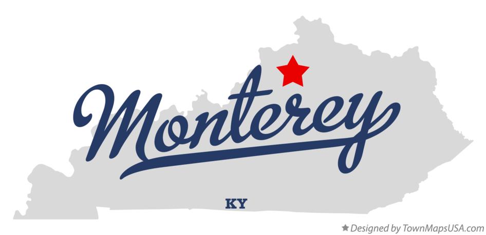 Map of Monterey Kentucky KY