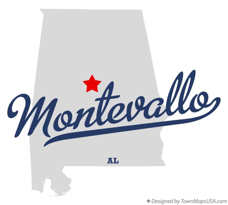 Map of Montevallo Alabama AL