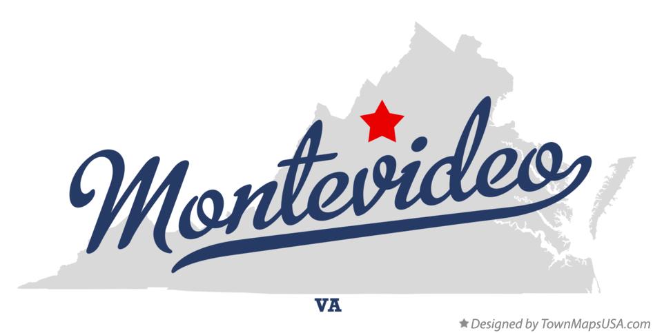 Map of Montevideo Virginia VA