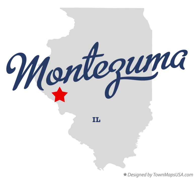 Map of Montezuma Illinois IL