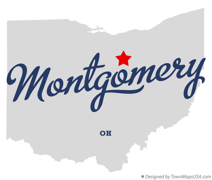 Map of Montgomery Ohio OH