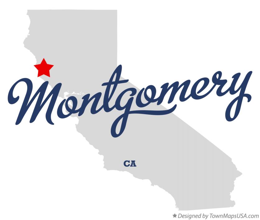 Map of Montgomery California CA